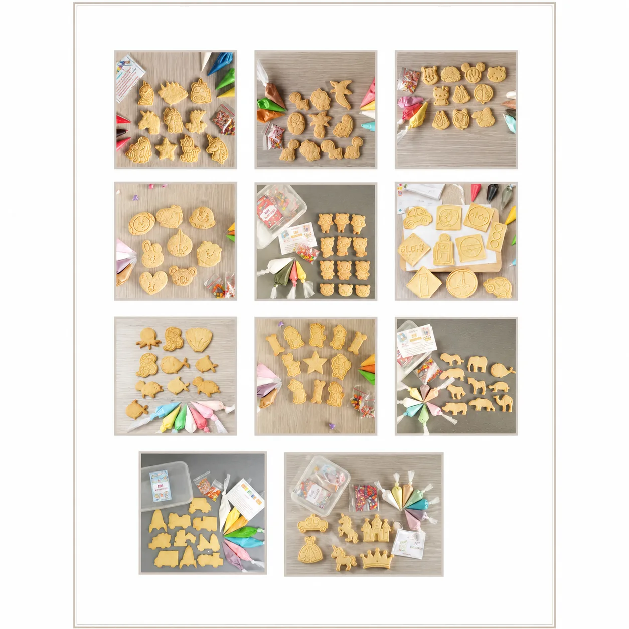 SWEETALICIOUS DIY Butter Cookies Hias Character Unicorn Mermaid Animal Transportation - isi 10, tampilan 2