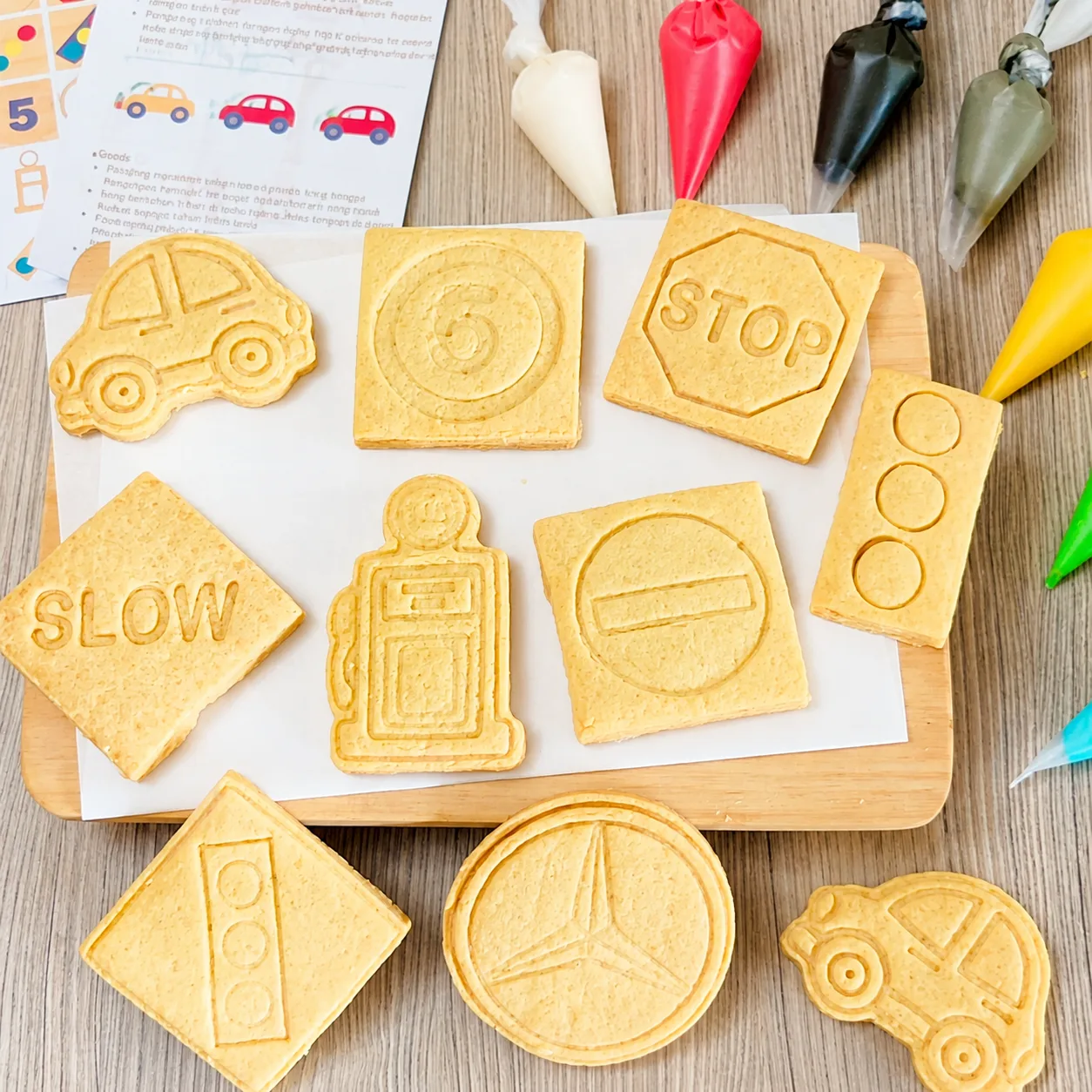 SWEETALICIOUS DIY Butter Cookies Hias Character Unicorn Mermaid Animal Transportation - isi 10, tampilan 3