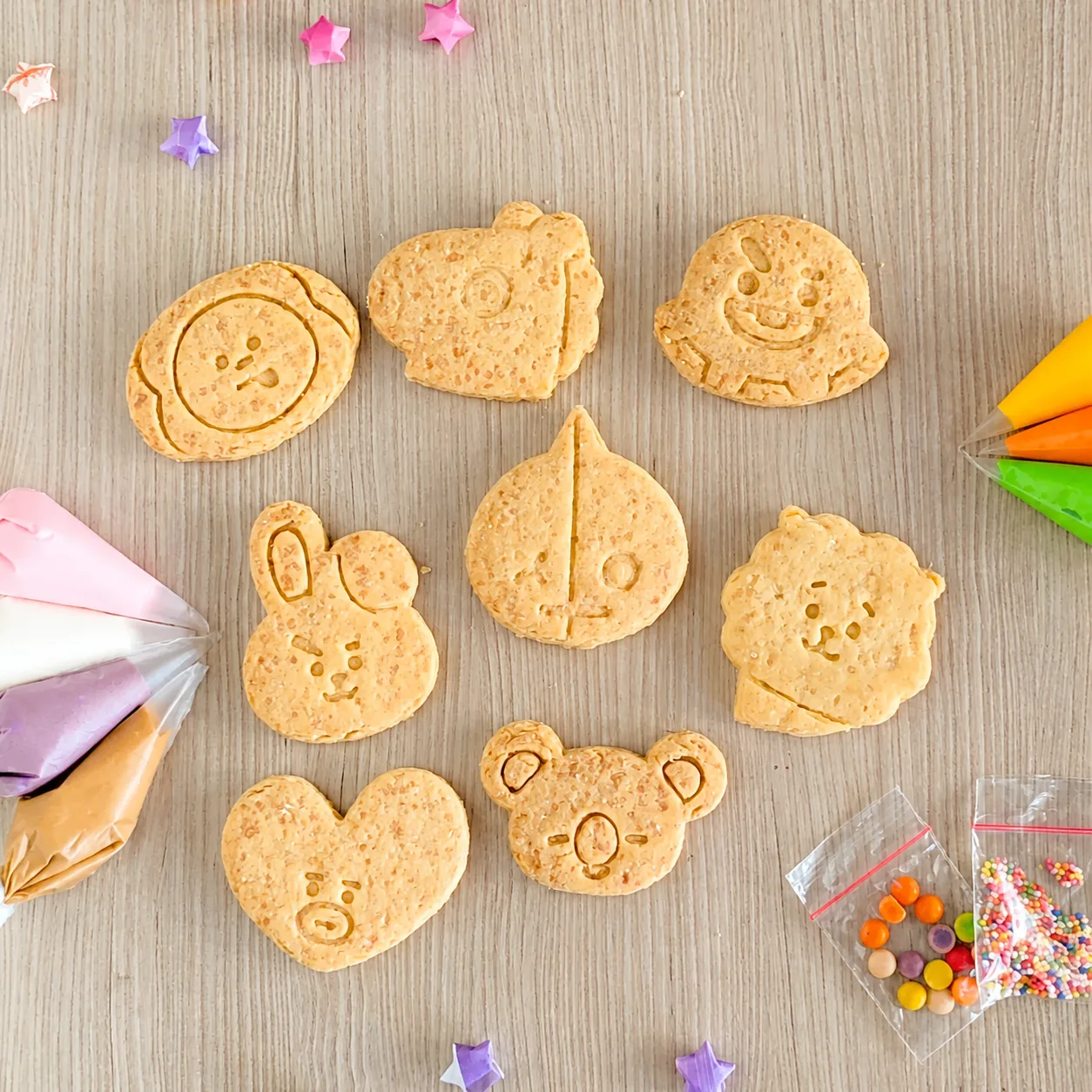 SWEETALICIOUS DIY Butter Cookies Hias Character Unicorn Mermaid Animal Transportation - isi 10, tampilan 5