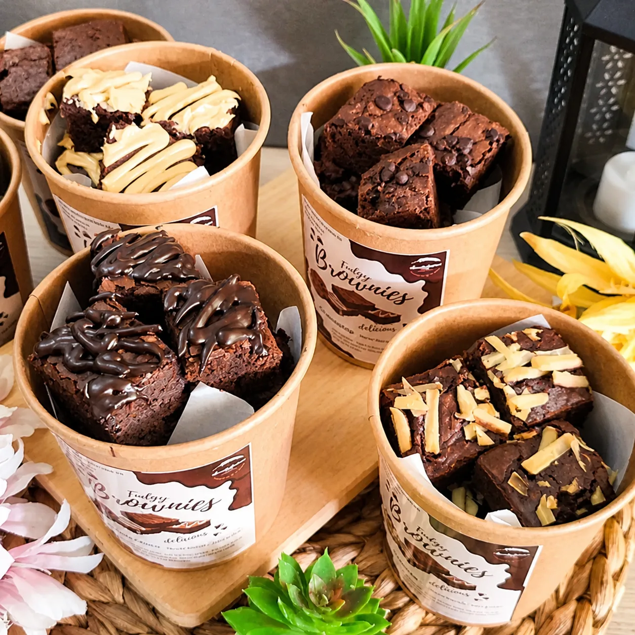 SWEETALICIOUS Brownies Dark Chocolate Fudgy – Chewy, Melting, Fresh Baked Homemade, tampilan 1