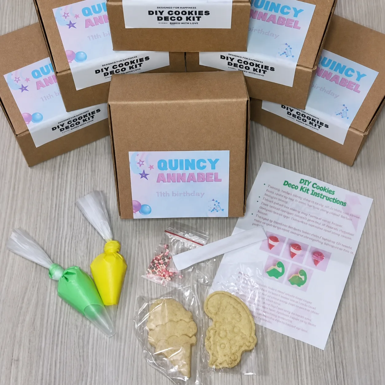 SWEETALICIOUS DIY Butter Cookies Hias Character for Hampers Souvenir Unik Ulang Tahun anak isi 2, tampilan 2
