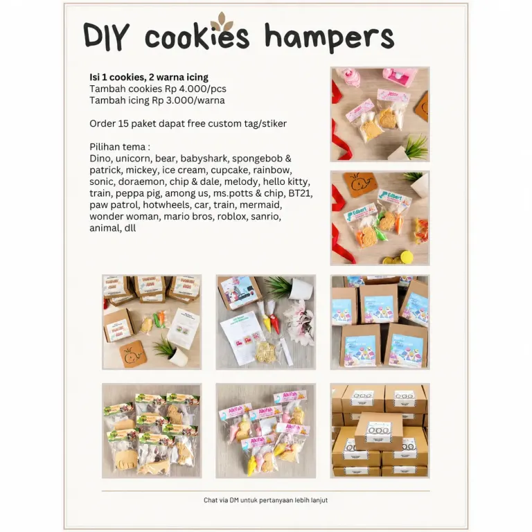 SWEETALICIOUS DIY Butter Cookies Hias Character for Hampers Souvenir Unik Ulang Tahun anak isi 2, tampilan 5