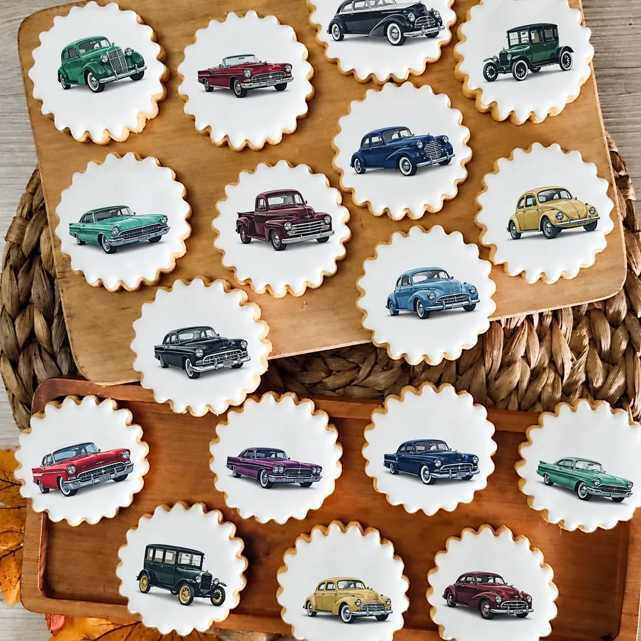 Cookies Hias Karakter Edible Print Foto Logo, tampilan 3