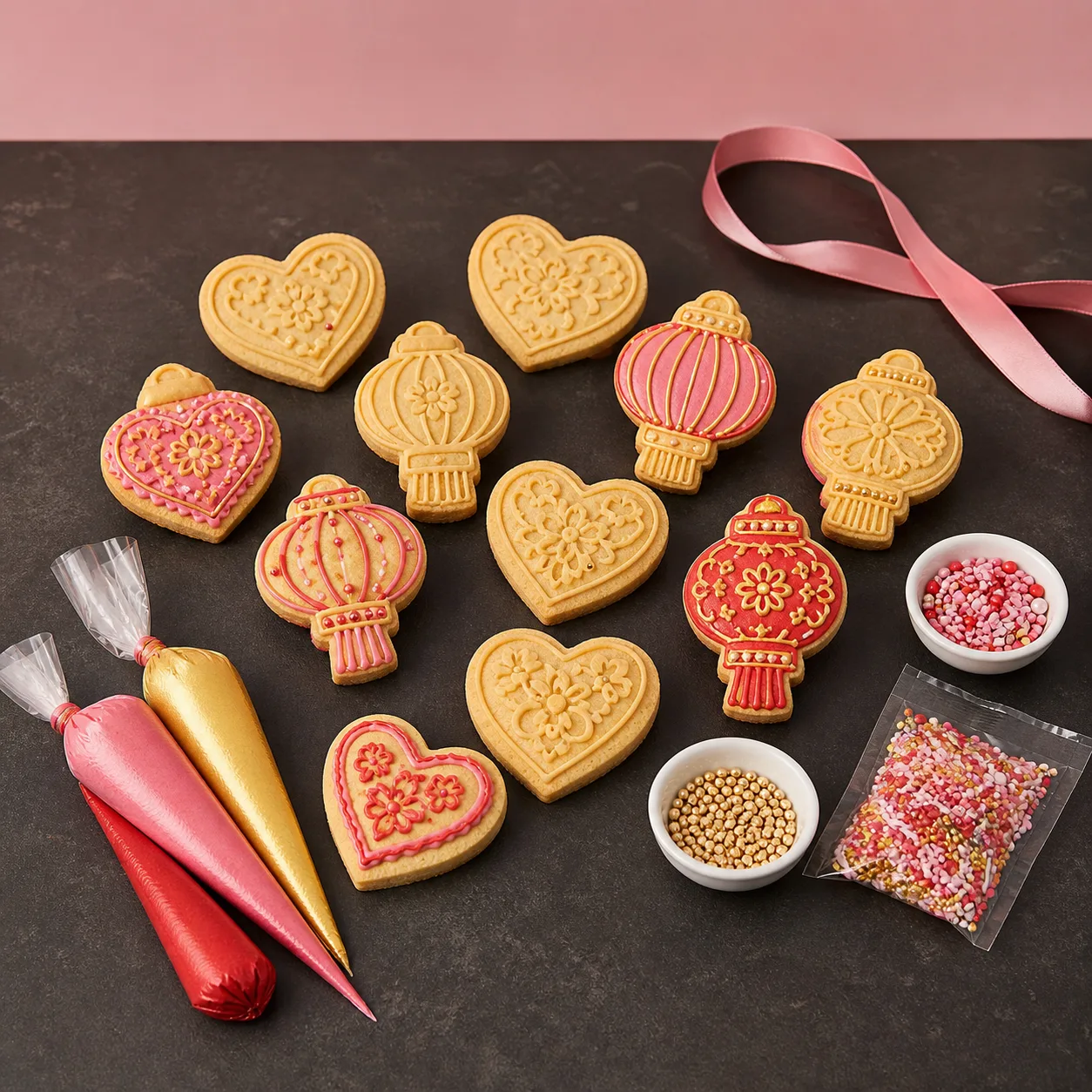 Anak menghias cookies dalam aktivitas DIY