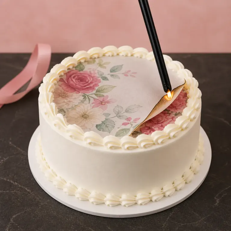 Wafer Paper untuk Burn-Away Cake