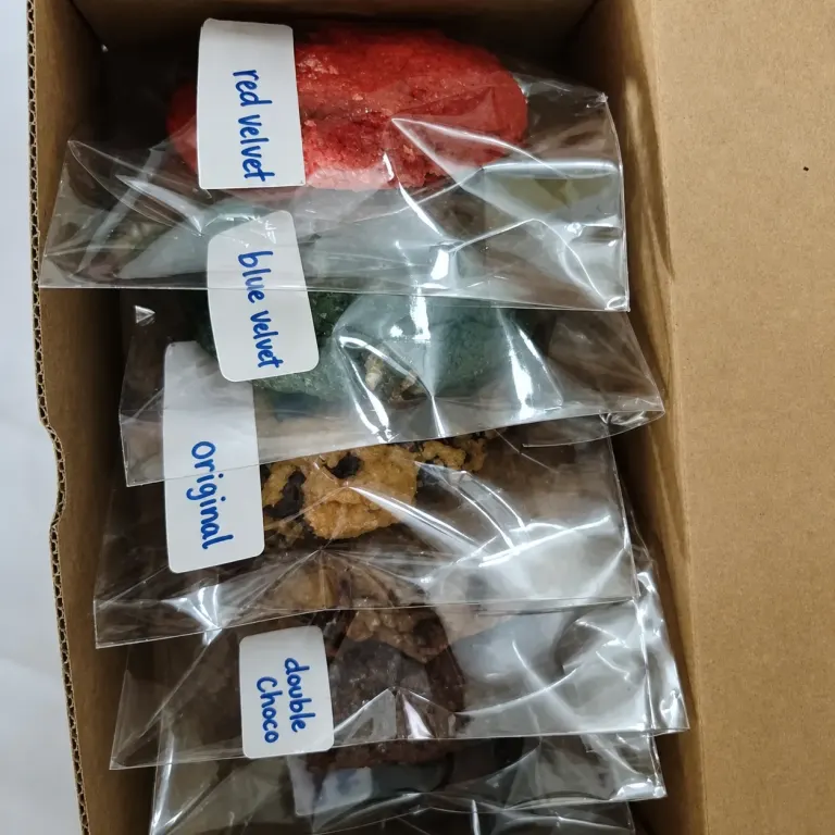 Mini Soft Chewy Cookies Low Sugar Homemade Hampers Gift Set, tampilan 8